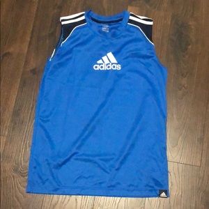 Boys Adidas no sleeve sports shirt